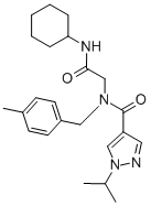 N-[2-(环己基氨基)-2-氧代乙基]-1-(1-甲基乙基)-n-[(4-甲苯基)甲基]-1H-吡唑-4-羧酰胺结构式_604754-53-2结构式