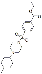 (9ci)-4-[[4-(4-甲基环己基)-1-哌嗪]磺酰基]-苯甲酸乙酯结构式_604762-05-2结构式