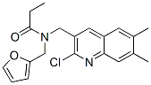 (9CI)-N-[(2-氯-6,7-二甲基-3-喹啉)甲基]-N-(2-呋喃甲基)-丙酰胺结构式_604782-64-1结构式