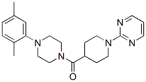 (9ci)-1-(2,5-二甲基苯基)-4-[[1-(2-嘧啶)-4-哌啶基]羰基]-哌嗪结构式_605621-29-2结构式