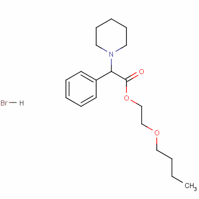 2-丁氧基乙基-alpha-苯基哌啶-1-乙酸酯氢溴酸结构式_60595-56-4结构式