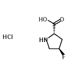 (4R)-4-氟-l-脯氨酸盐酸盐结构式_60604-36-6结构式