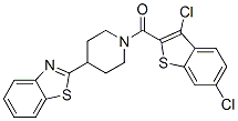 (9CI)-4-(2-苯并噻唑)-1-[(3,6-二氯苯并[b]噻吩-2-基)羰基]-哌啶结构式_606081-92-9结构式