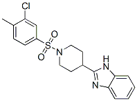 (9CI)-4-(1H-苯并咪唑-2-基)-1-[(3-氯-4-甲基苯基)磺酰基]-哌啶结构式_606082-24-0结构式