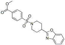 (9ci)-4-[[4-(2-苯并噁唑基)-1-哌啶基]磺酰基]-苯甲酸甲酯结构式_606082-35-3结构式