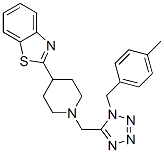 (9ci)-2-[1-[[1-[(4-甲基苯基)甲基]-1H-四唑-5-基]甲基]-4-哌啶基]-苯并噻唑结构式_606082-55-7结构式