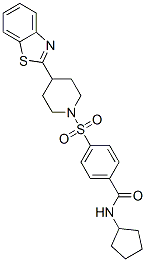 (9ci)-4-[[4-(2-苯并噻唑)-1-哌啶基]磺酰基]-n-环戊基-苯甲酰胺结构式_606083-22-1结构式