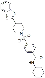 (9ci)-4-[[4-(2-苯并噻唑)-1-哌啶基]磺酰基]-n-环己基-苯甲酰胺结构式_606083-25-4结构式