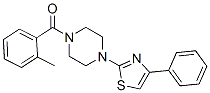 (9ci)-1-(2-甲基苯甲酰基)-4-(4-苯基-2-噻唑)-哌嗪结构式_606087-59-6结构式