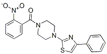 (9ci)-1-(2-硝基苯甲酰基)-4-(4-苯基-2-噻唑)-哌嗪结构式_606087-62-1结构式