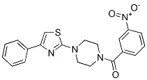 (9ci)-1-(3-硝基苯甲酰基)-4-(4-苯基-2-噻唑)-哌嗪结构式_606087-63-2结构式