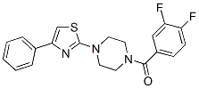 (9ci)-1-(3,4-二氟苯甲酰基)-4-(4-苯基-2-噻唑)-哌嗪结构式_606087-70-1结构式
