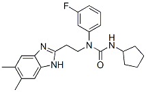 (9CI)-n-环戊基-n-[2-(5,6-二甲基-1H-苯并咪唑-2-基)乙基]-n-(3-氟苯基)-脲结构式_606091-56-9结构式