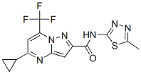 (9CI)-5-环丙基-N-(5-甲基-1,3,4-噻二唑-2-基)-7-(三氟甲基)-吡唑并[1,5-a]嘧啶-2-羧酰胺结构式_606096-62-2结构式