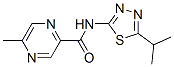 (9CI)-5-甲基-N-[5-(1-甲基乙基)-1,3,4-噻二唑-2-基]-吡嗪羧酰胺结构式_606096-81-5结构式