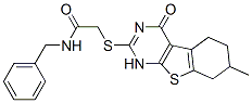 (9ci)-2-[(1,4,5,6,7,8-六氢-7-甲基-4-氧代[1]苯并噻吩并[2,3-d]嘧啶-2-基)硫代]-n-(苯基甲基)-乙酰胺结构式_606106-65-4结构式
