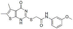(9ci)-2-[(1,4-二氢-5,6-二甲基-4-氧代噻吩并[2,3-d]嘧啶-2-基)硫代]-n-(3-甲氧基苯基)-乙酰胺结构式_606107-90-8结构式