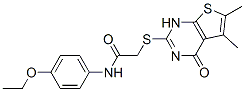 (9ci)-2-[(1,4-二氢-5,6-二甲基-4-氧代噻吩并[2,3-d]嘧啶-2-基)硫代]-n-(4-乙氧基苯基)-乙酰胺结构式_606107-92-0结构式