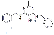 (9ci)-5-甲基-3-(苯基甲基)-n-[[3-(三氟甲基)苯基]甲基]-3H-1,2,3-噻唑并[4,5-d]嘧啶-7-胺结构式_606108-25-2结构式