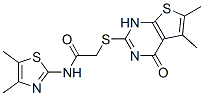 (9ci)-2-[(1,4-二氢-5,6-二甲基-4-氧代噻吩并[2,3-d]嘧啶-2-基)硫代]-n-(4,5-二甲基-2-噻唑)-乙酰胺结构式_606108-28-5结构式