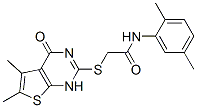 (9ci)-2-[(1,4-二氢-5,6-二甲基-4-氧代噻吩并[2,3-d]嘧啶-2-基)硫代]-n-(2,5-二甲基苯基)-乙酰胺结构式_606108-44-5结构式