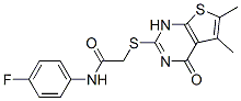 (9ci)-2-[(1,4-二氢-5,6-二甲基-4-氧代噻吩并[2,3-d]嘧啶-2-基)硫代]-n-(4-氟苯基)-乙酰胺结构式_606108-52-5结构式