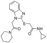 (9ci)-n-环丙基-2-[[1-[2-氧代-2-(1-哌啶基)乙基]-1H-苯并咪唑-2-基]硫代]-乙酰胺结构式_606109-92-6结构式