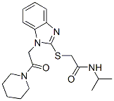 (9ci)-n-(1-甲基乙基)-2-[[1-[2-氧代-2-(1-哌啶基)乙基]-1H-苯并咪唑-2-基]硫代]-乙酰胺结构式_606109-94-8结构式