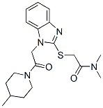 (9ci)-N,N-二甲基-2-[[1-[2-(4-甲基-1-哌啶基)-2-氧代乙基]-1H-苯并咪唑-2-基]硫代]-乙酰胺结构式_606110-23-0结构式
