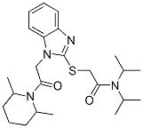 (9ci)-2-[[1-[2-(2,6-二甲基-1-哌啶基)-2-氧代乙基]-1H-苯并咪唑-2-基]硫代]-N,N-双(1-甲基乙基)-乙酰胺结构式_606110-43-4结构式
