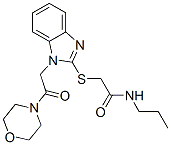 (9ci)-2-[[1-[2-(4-吗啉)-2-氧代乙基]-1H-苯并咪唑-2-基]硫代]-n-丙基-乙酰胺结构式_606110-82-1结构式