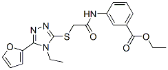 (9ci)-3-[[[[4-乙基-5-(2-呋喃)-4H-1,2,4-噻唑-3-基]硫代]乙酰基]氨基]-苯甲酸乙酯结构式_606111-50-6结构式