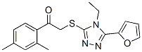 (9ci)-1-(2,4-二甲基苯基)-2-[[4-乙基-5-(2-呋喃)-4H-1,2,4-噻唑-3-基]硫代]-乙酮结构式_606111-64-2结构式