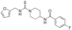 (9ci)-4-氟-n-[1-[[(2-呋喃甲基)氨基]硫氧代甲基]-4-哌啶基]-苯甲酰胺结构式_606112-40-7结构式