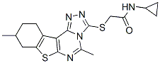(9ci)-n-环丙基-2-[(8,9,10,11-四氢-5,9-二甲基[1]苯并噻吩并[3,2-e]-1,2,4-噻唑并[4,3-c]嘧啶-3-基)硫代]-乙酰胺结构式_606113-38-6结构式