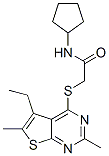 (9ci)-n-环戊基-2-[(5-乙基-2,6-二甲基噻吩并[2,3-d]嘧啶-4-基)硫代]-乙酰胺结构式_606113-41-1结构式