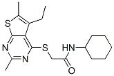 (9ci)-n-环己基-2-[(5-乙基-2,6-二甲基噻吩并[2,3-d]嘧啶-4-基)硫代]-乙酰胺结构式_606113-42-2结构式