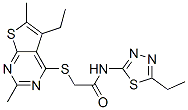 (9ci)-2-[(5-乙基-2,6-二甲基噻吩并[2,3-d]嘧啶-4-基)硫代]-n-(5-乙基-1,3,4-噻二唑-2-基)-乙酰胺结构式_606113-58-0结构式