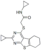 (9ci)-n-环丙基-2-[(2-环丙基-5,6,7,8-四氢[1]苯并噻吩并[2,3-d]嘧啶-4-基)硫代]-乙酰胺结构式_606113-64-8结构式