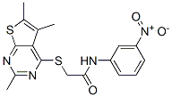 (9ci)-n-(3-硝基苯基)-2-[(2,5,6-三甲基噻吩并[2,3-d]嘧啶-4-基)硫代]-乙酰胺结构式_606113-68-2结构式