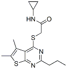 (9ci)-n-环丙基-2-[(5,6-二甲基-2-丙基噻吩并[2,3-d]嘧啶-4-基)硫代]-乙酰胺结构式_606113-70-6结构式