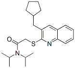 (9ci)-2-[[3-(环戊基甲基)-2-喹啉]硫代]-N,N-双(1-甲基乙基)-乙酰胺结构式_606113-88-6结构式