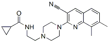 (9ci)-n-[2-[4-(3-氰基-7,8-二甲基-2-喹啉)-1-哌嗪]乙基]-环丙烷羧酰胺结构式_606115-20-2结构式
