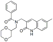 (9ci)-n-[(1,2-二氢-6-甲基-2-氧代-3-喹啉)甲基]-n-(1,4-二噁烷-2-甲基)-苯甲酰胺结构式_606116-13-6结构式
