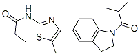 (9CI)-N-[4-[2,3-二氢-1-(2-甲基-1-氧代丙基)-1H-吲哚-5-基]-5-甲基-2-噻唑]-丙酰胺结构式_606121-93-1结构式