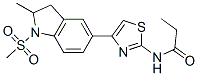 (9CI)-N-[4-[2,3-二氢-2-甲基-1-(甲基磺酰基)-1H-吲哚-5-基]-2-噻唑]-丙酰胺结构式_606122-01-4结构式