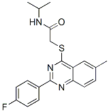 (9ci)-2-[[2-(4-氟苯基)-6-甲基-4-喹唑啉]硫代]-n-(1-甲基乙基)-乙酰胺结构式_606134-56-9结构式
