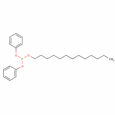 二苯基十三基亚磷酸盐结构式_60628-17-3结构式