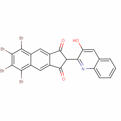 5,6,7,8-四溴-2-(3-羟基喹啉-2-基)-1H-苯[f]茚-1,3(2H)-二酮结构式_60644-91-9结构式