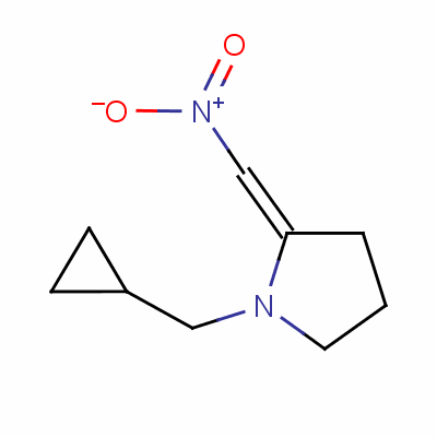 1-(环丙基甲基)-2-(硝基亚甲基)吡咯烷结构式_60737-54-4结构式